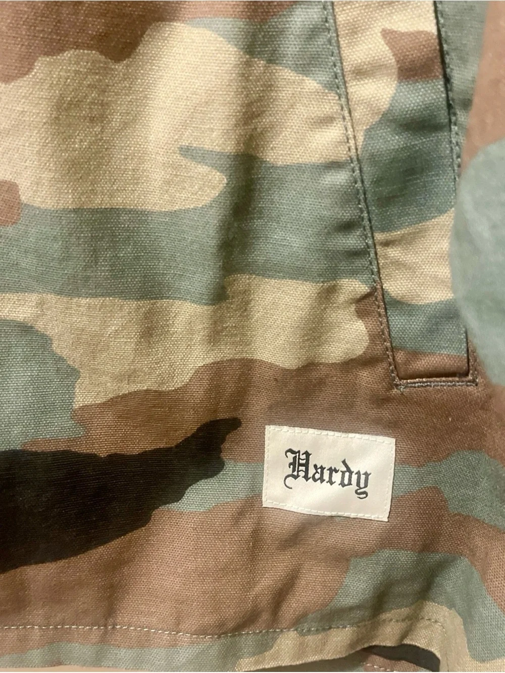 Camouflage Zip-Front Jacket with Panther Graphic - Green/Brown